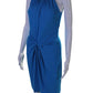 Michael Kors Women's High Neck Sleeveless Cinch Mini Dress Blue