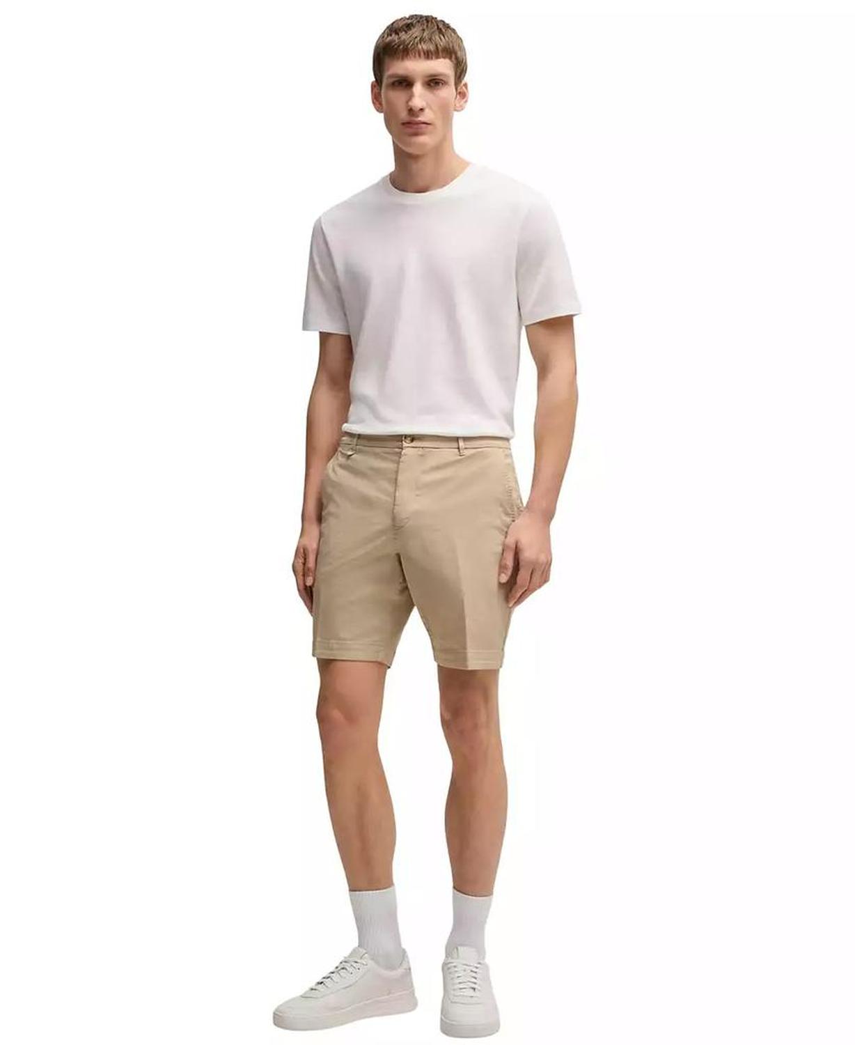 Men's Stretch-Cotton Twill Slim-Fit Shorts