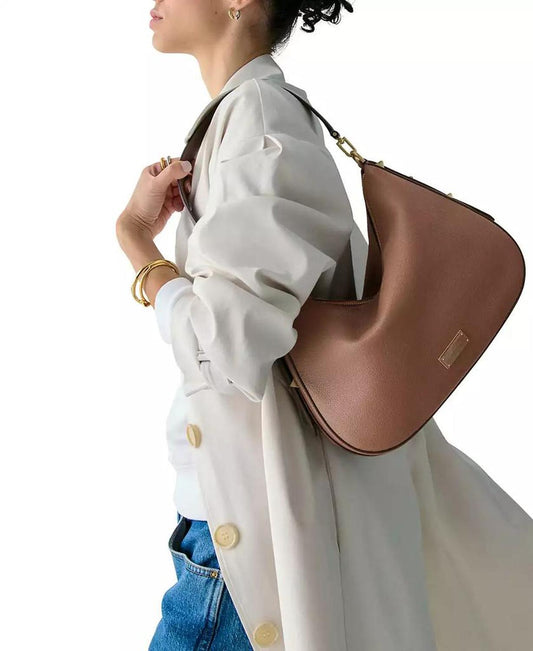 Liv Large Pebbled Leather Hobo Bag