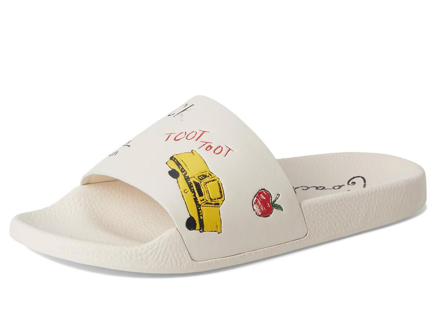 Udele Sport Slide with Sketch Print