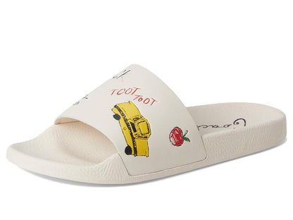 Udele Sport Slide with Sketch Print