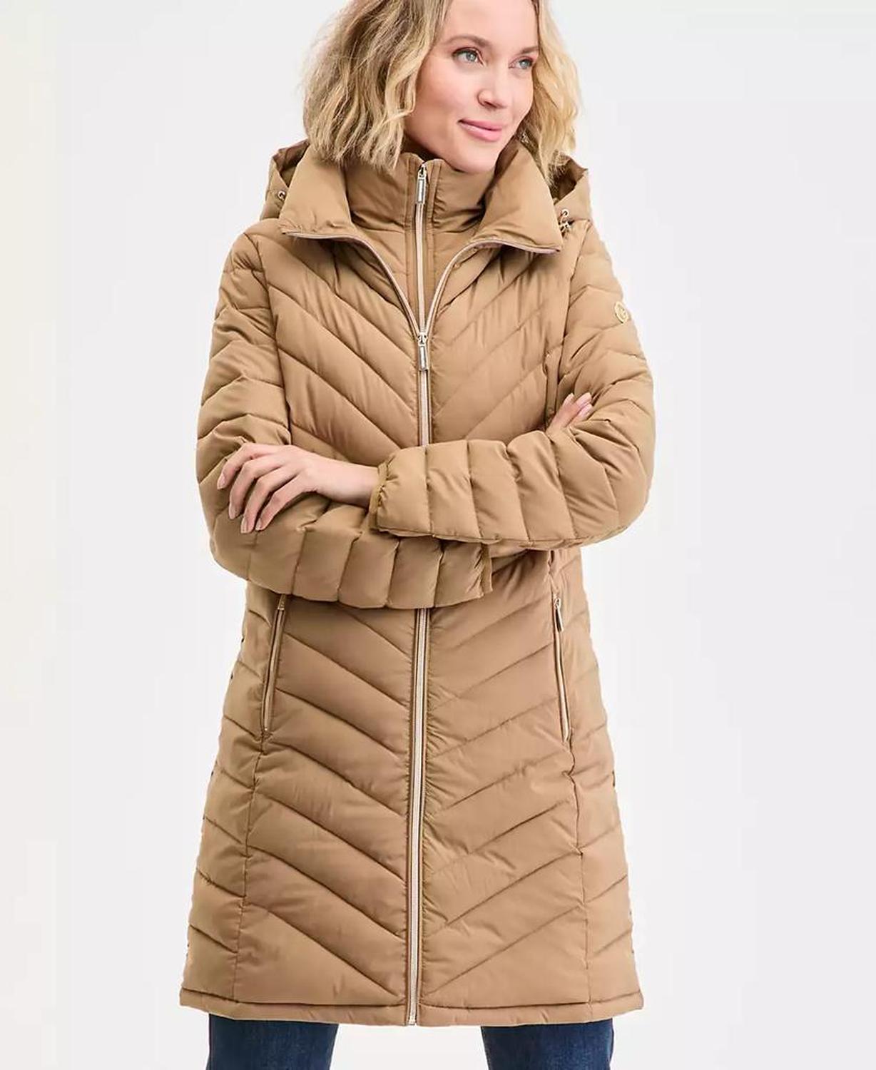 MICHAEL Women's Hooded Puffer Coat, PXXS-XX