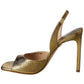 Marisa Lizard-Embossed Leather Slingback Sandal