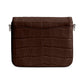 Cassie 19 Croc Embossed Leather Mini Crossbody