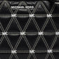 Michael Kors Black/white Quilted Leather Medium Ginny Crossbody Bag