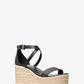Serena Signature Logo and Leather Wedge Sandal
