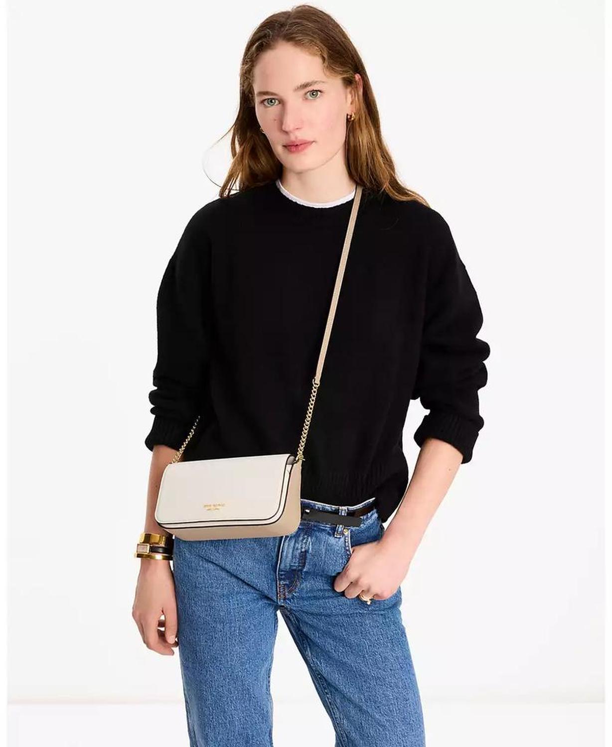 Devin Saffiano Leather Flap Chain Wallet