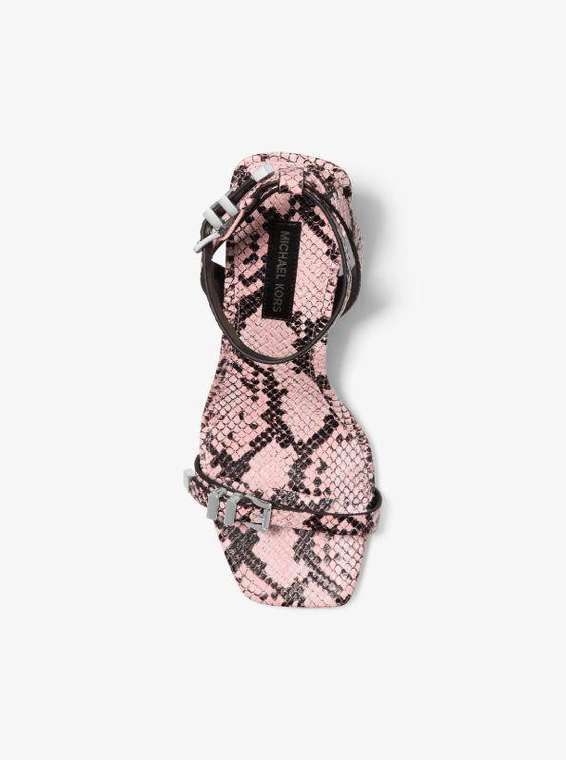 Darrington Snake Embossed Leather Sandal
