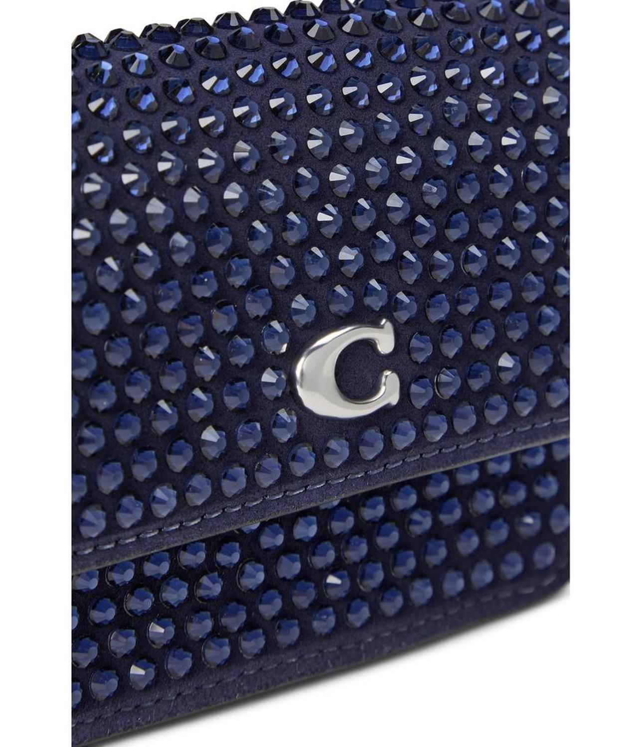 Essential Half Flap Card Case with Crystal