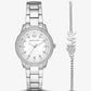 Mini Tibby Pavé Silver-Tone Watch and Bracelet Gift Set