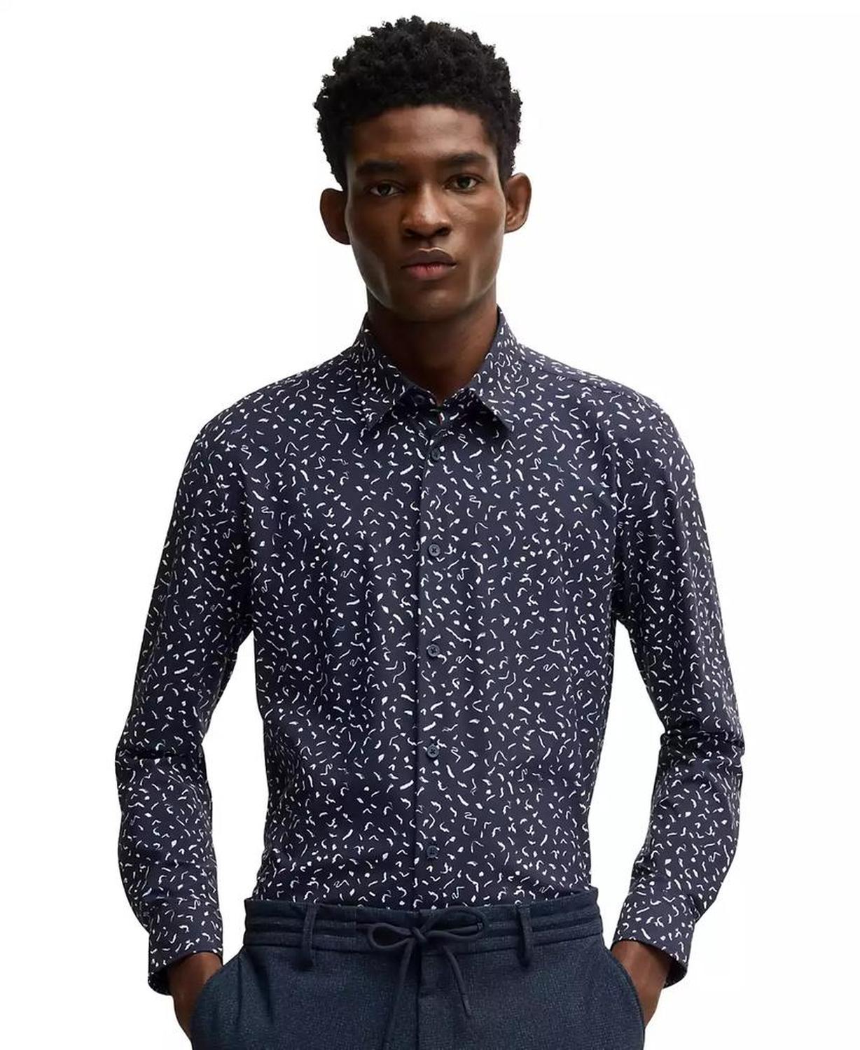 Men's Slim-Fit Printed Performance Shirt
