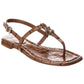 Sofia Runway Croc-Embossed Leather Sandal