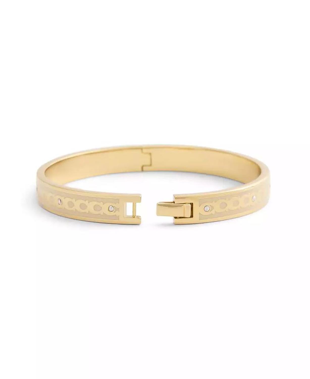 Signature Faux Stone C Enamel Bangle Bracelet