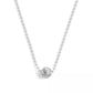 Rhodium Signature Quilted Orb Pendant Necklace
