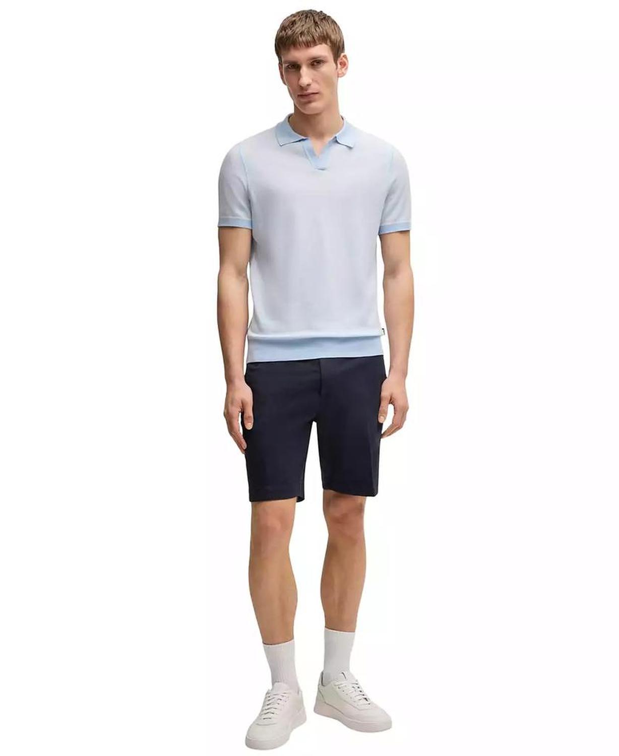 Men's Stretch-Cotton Twill Slim-Fit Shorts