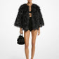 Hand-Embroidered Fringe Chubby Jacket