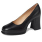 Sculpted C Leather Pumps