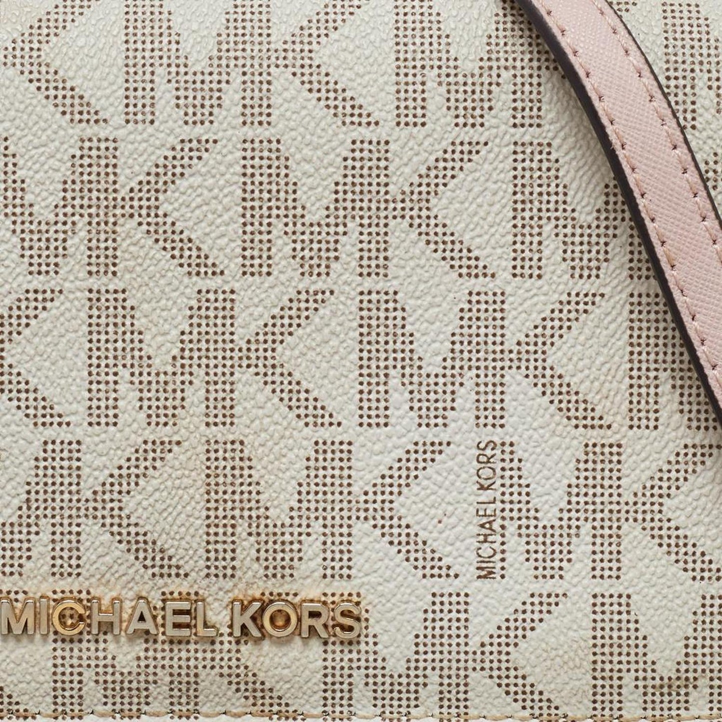 Michael Michael Kors Ivory Signature Coated Canvas Crossbody Bag