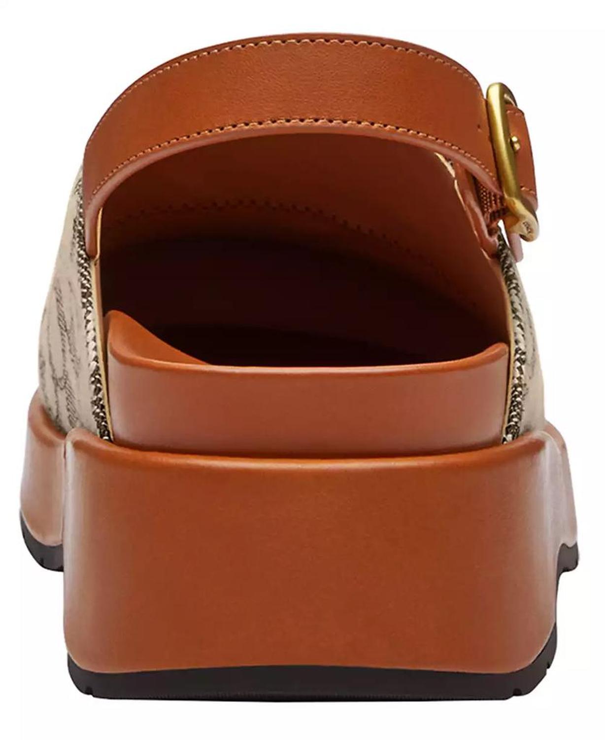 Women's Sculpted C Signature Jacquard Logo Platform Clogs