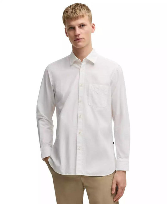 Men's Cotton Dobby Regular-Fit Shirt