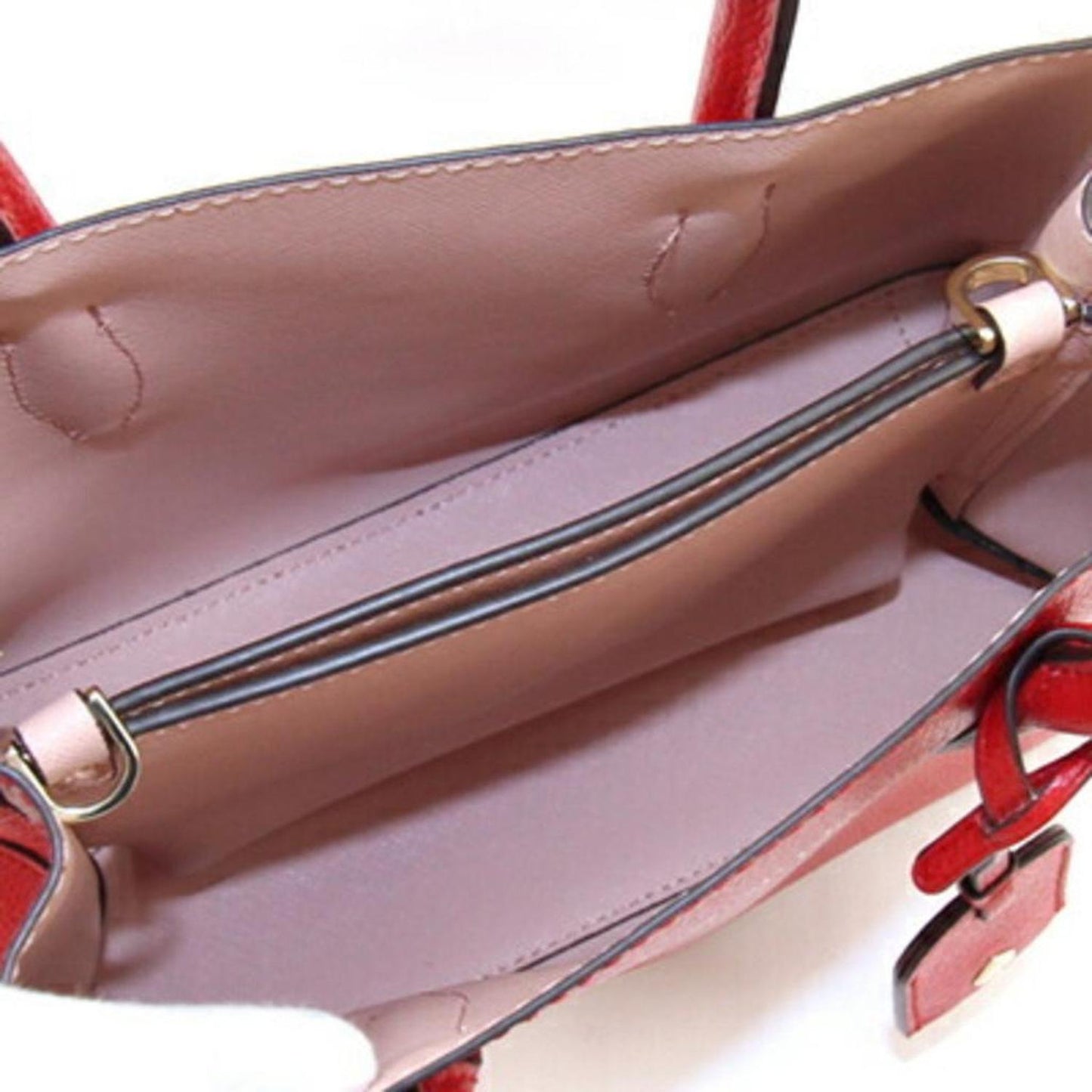 pink Color Leather Handbag (Pre-Owned)