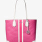 Eva Large Signature Logo Stripe Tote Bag