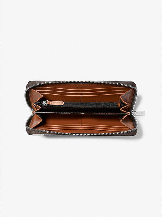Hudson Pebbled Leather Zip-Around Wallet