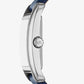 Monroe Silver-Tone and Leather Watch