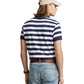 Classic Fit Striped Mesh Polo Shirt