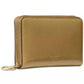 Halo Glazed Leather Zip Around Wallet