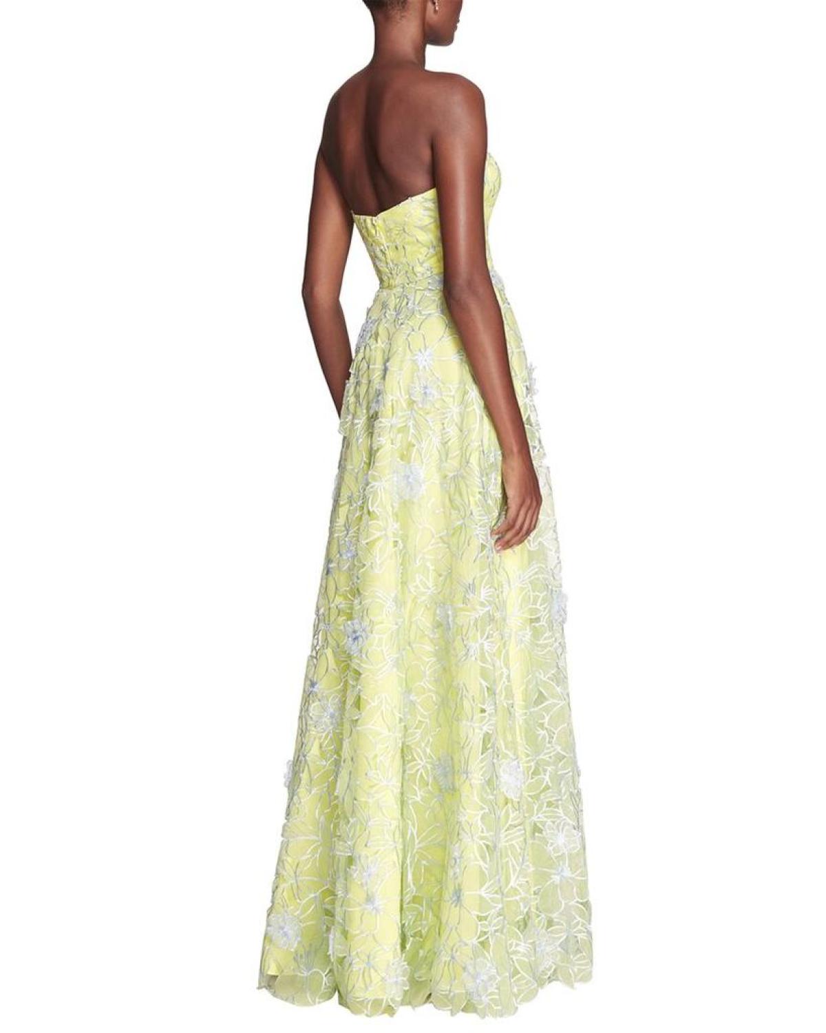 Marchesa Notte Cutwork 3D Gown