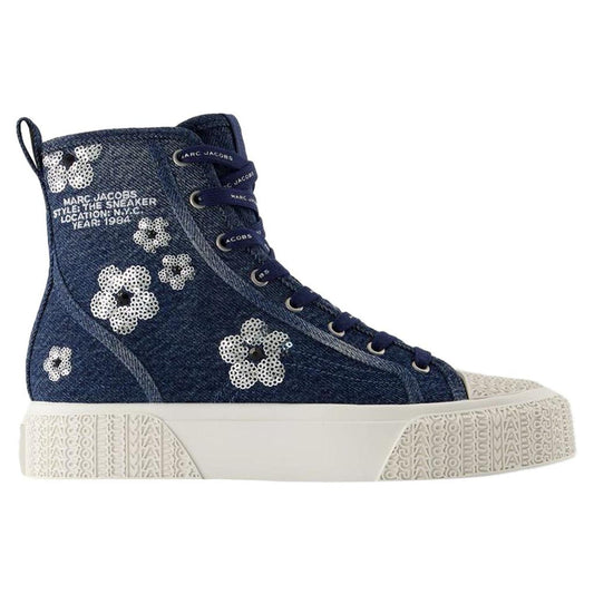 The High Top Sneakers -  - Cotton - Blue