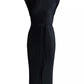 Women's High-Shine Plissé Belted Sleeveless Dress