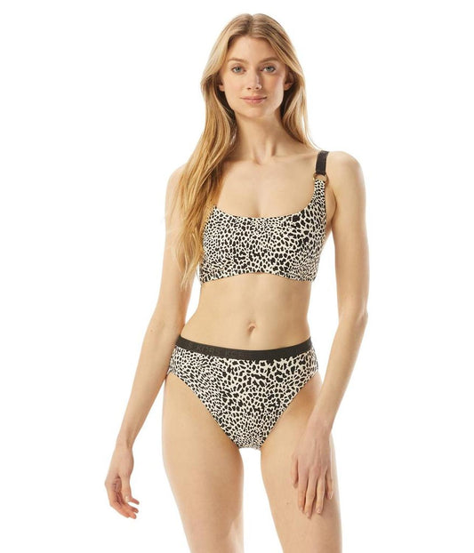 Abstract Animal Logo Ring Bikini Top