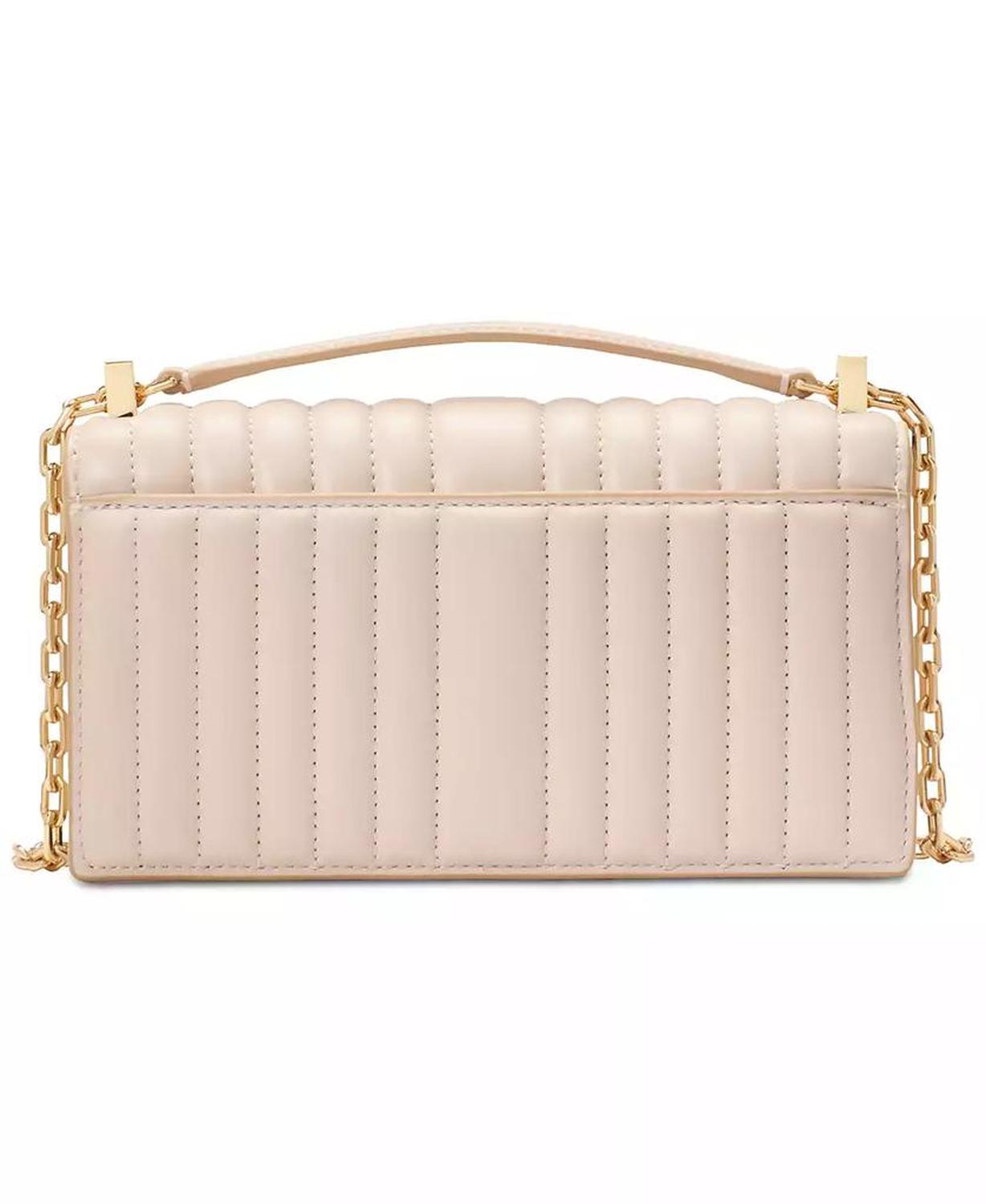 Deco Quilted Leather Mini Flap Chain Crossbody Bag