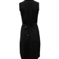 Max Mara Studio Pleated Sleeveless Mini Dress in Black Viscose