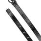 Logo Charm Skinny Belt