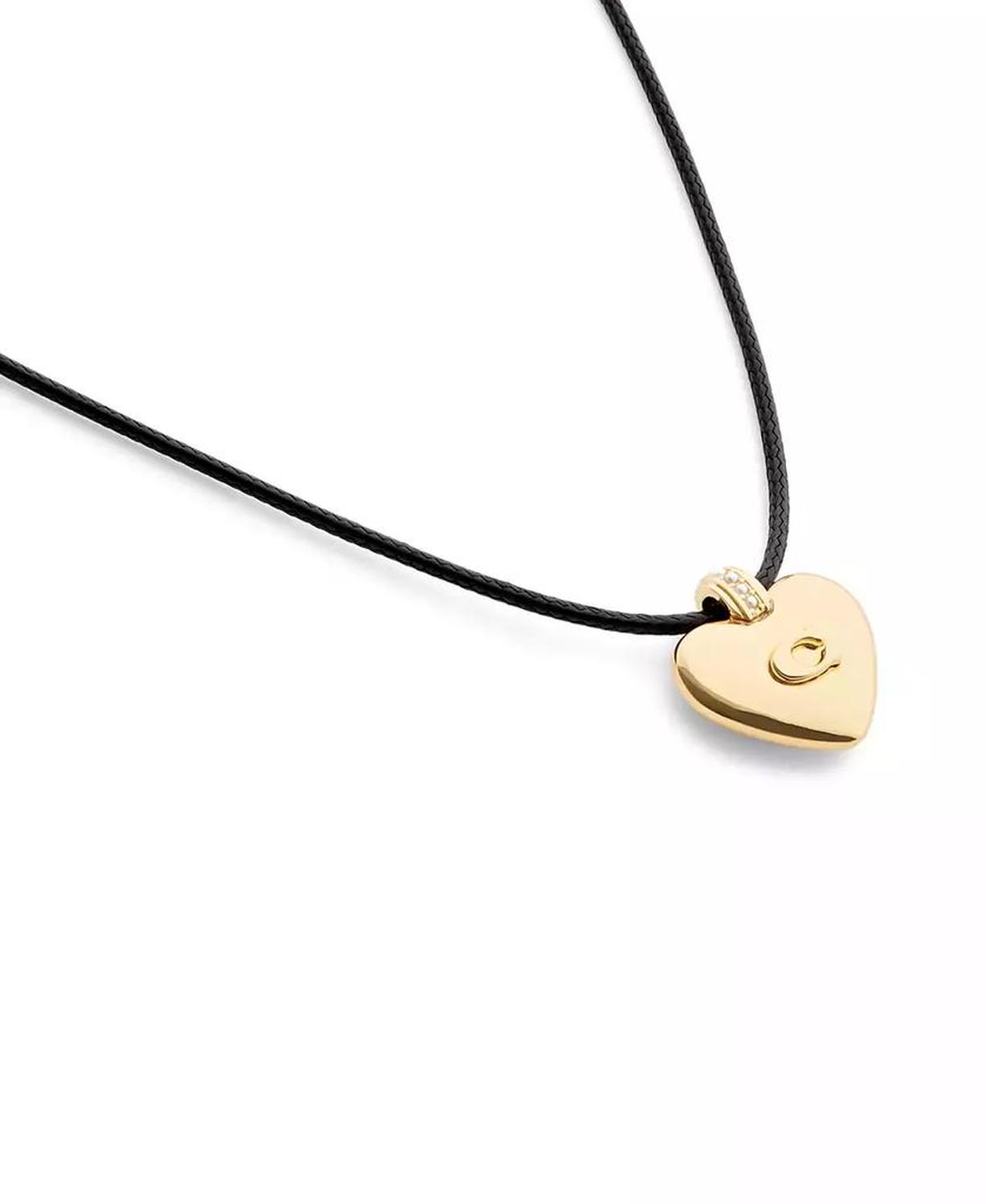 Faux Cultured Pearl Signature Puffy Heart Pendant Necklace