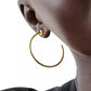 Spade Flower Medium Hoop Earrings, 1.63"