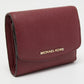 Michael Kors Burgundy Saffiano Leather Jet Set Trifold Wallet