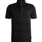 Men's Houndstooth Jacquard Slim-Fit Polo Shirt