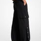 Stretch Crepe Wide-Leg Cargo Pants