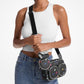 Jet Set Large Printed Signature Logo Crossbody Bag