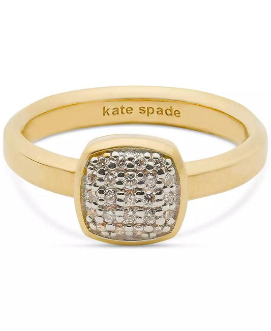 23k Gold-Plated Sterling Silver Lab-Grown Diamond Accent Ring