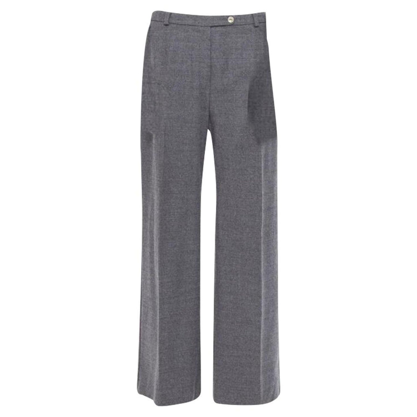 Sportmax virgin wool blend concealed pocket wide leg pants