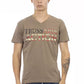 Trussardi Action Brown Cotton Men T-Shirt