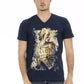 Trussardi Action Blue Cotton Men T-Shirt