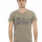 Trussardi Action Brown Cotton Men T-Shirt