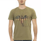 Trussardi Action Green Cotton Men T-Shirt