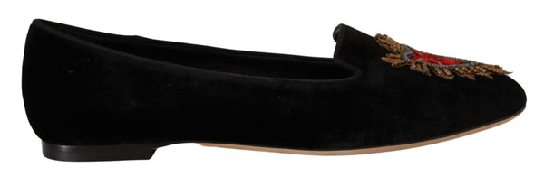 Dolce & Gabbana Elegant Patent Leather Flat Shoes display picture 1